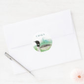 Canada Keepsake Loon Ronde Sticker (Envelop)