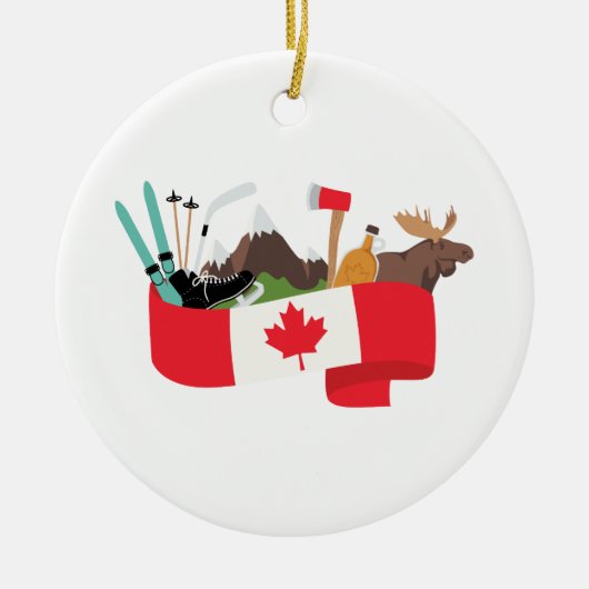 Canada Keramisch Ornament (Voorkant)