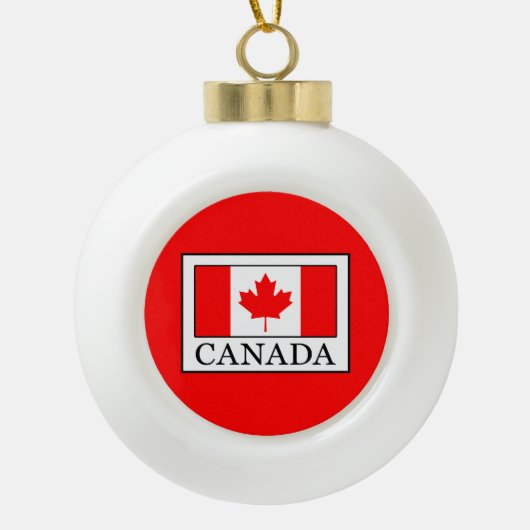 Canada Keramische Bal Ornament (Voorkant)