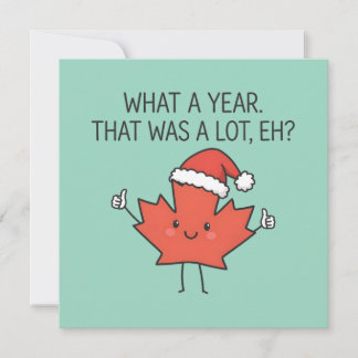 Canada Kerst Esdoornblad Feestdagenkaart