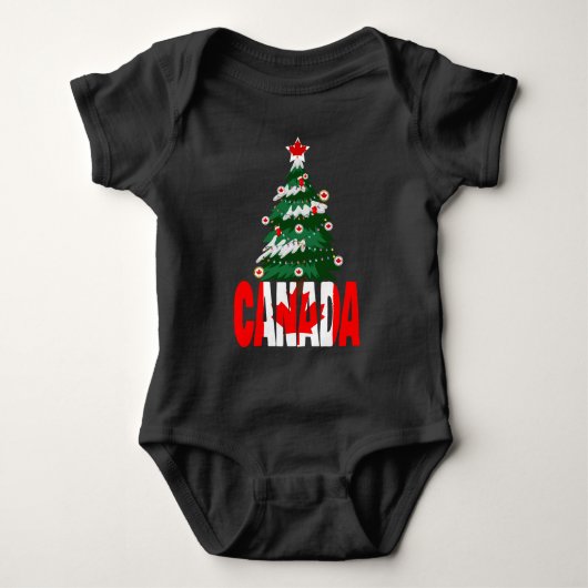Canada Kerstboom Canadese Lelijke X-mas Trui Romper (Voorkant)