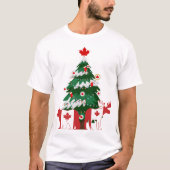Canada Kerstboom Canadese Lelijke X-mas Trui T-shirt (Voorkant)
