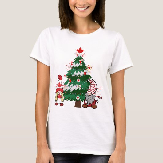 Canada Kerstboom Canadese Lelijke X-mas Trui T-shirt (Voorkant)