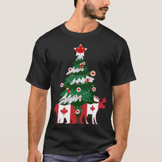 Canada Kerstboom Canadese Lelijke X-mas Trui T-shirt (Voorkant)