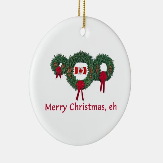 Canada Kerstmis 2 Keramisch Ornament (Rechts)