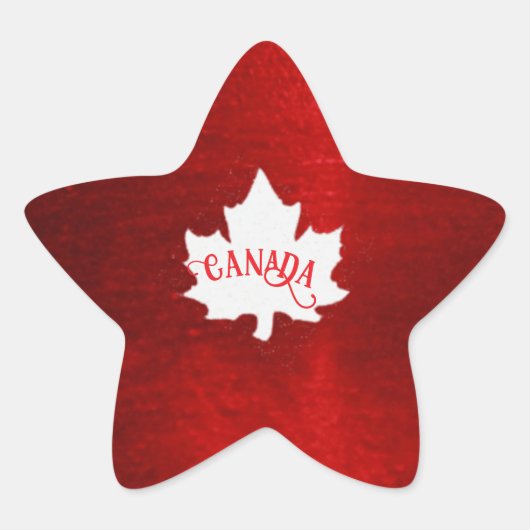 CANADA KERSTMIS STER STICKER (Voorkant)