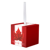 Canada kerstsieraar, gepersonaliseerd Souvenir Decoratie (Achter hoekig)