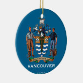 Canada - kerstversiering in Vancouver Keramisch Ornament (Rechts)