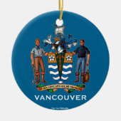 Canada - kerstversiering in Vancouver Keramisch Ornament (Voorkant)