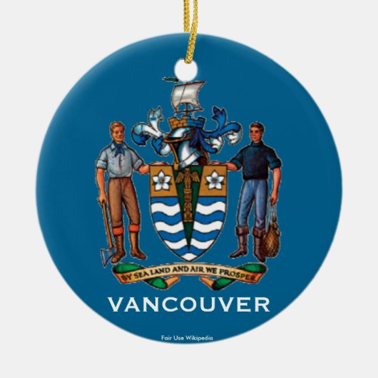 Canada - kerstversiering in Vancouver Keramisch Ornament (Voorkant)