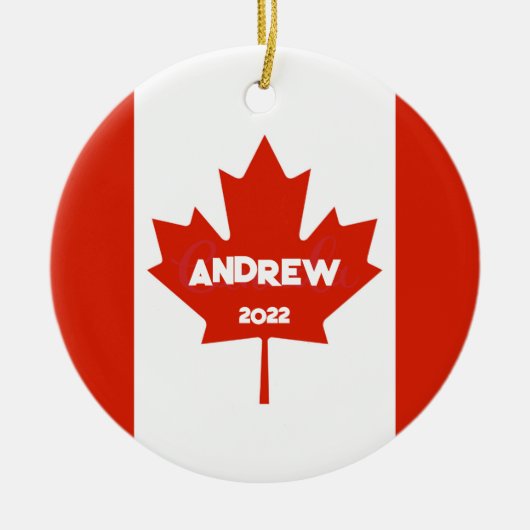 Canada kerstversiering voor Canadezen Keramisch Ornament (Voorkant)