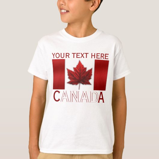 Canada Kind Shirt Canada Vlag onder de Souvenir-To (Voorkant)