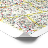 " Canada: Klassieke KAART 1961 ... Poster (Hoek)