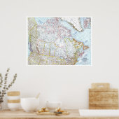 " Canada: Klassieke KAART 1961 ... Poster (Keuken)