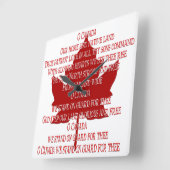 Canada Klock Canadian Anthem Souvenir Clock Vierkante Klok (Hoek)