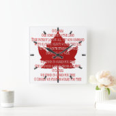 Canada Klock Canadian Anthem Souvenir Clock Vierkante Klok (Huis)