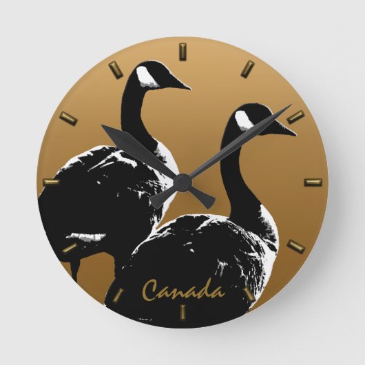 Canada Klock Canadian Goose Souvenir Wall Clock Ronde Klok (Voorkant)