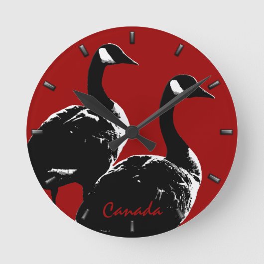 Canada Klock Canadian Goose Souvenir Wall Clock Ronde Klok (Voorkant)