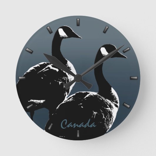Canada Klock Canadian Goose Souvenir Wall Clock Ronde Klok (Voorkant)