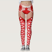 Canada Kostuum Leggings Canadese Lingerie Leggings (Voorkant)