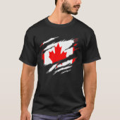 Canada kras land vlag t-shirt (Voorkant)