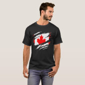 Canada kras land vlag t-shirt (Voorkant volledig)