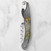 Canada Kurkentrekker Gold Canada Aangepaste flesop (Voorkant)