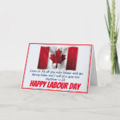 CANADA LABOR DAY Canadian Flag Scripting Custom Kaart (Voorkant)