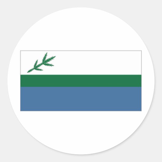 Canada Labrador lokale vlag Ronde Sticker (Voorkant)