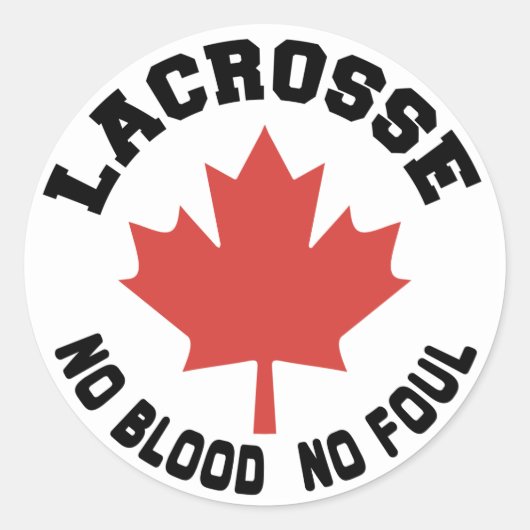 Canada Lacrosse Canadian Ronde Sticker (Voorkant)