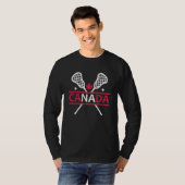 Canada Lacrosse Maple Leaf Lacrosse Stick Canadian T-shirt (Voorkant volledig)