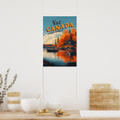 Canada Lake Fishing Travel Poster (Keuken)