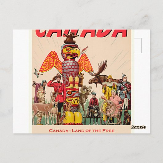 Canada - Land van de Vrijheid Briefkaart (Achterkant)