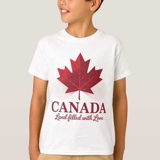 Canada – Land Vol Met Liefde T-Shirt | Hartelijk (Voorkant)