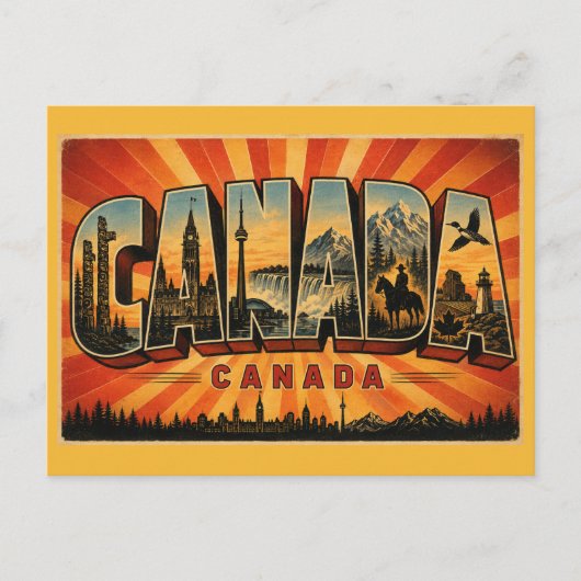 Canada Landelijk Vintage Briefkaart (Voorkant)