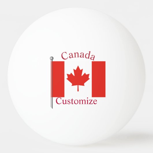 Canada Landenvlag Thunder_Cove Pingpongbal (Voorkant)