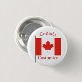 Canada Landenvlag Thunder_Cove Ronde Button 3,2 Cm (Voorkant /achterkant)