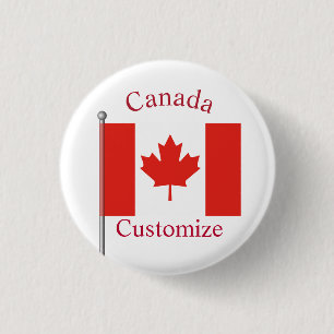 Canada Landenvlag Thunder_Cove Ronde Button 3,2 Cm