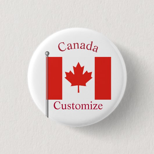 Canada Landenvlag Thunder_Cove Ronde Button 3,2 Cm (Voorkant)