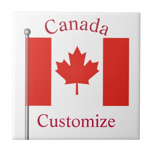 Canada Landenvlag Thunder_Cove Tegeltje (Voorkant)