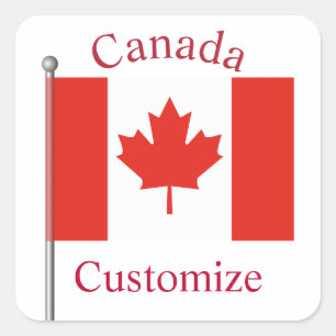 Canada Landenvlag Thunder_Cove Vierkante Sticker