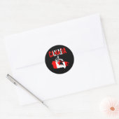 Canada Landkaart Vlag Ronde Sticker (Envelop)