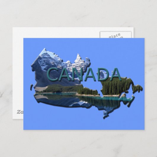 Canada Landscape Map Briefkaart (Voorkant / Achterkant)
