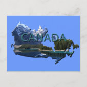 Canada Landscape Map Briefkaart (Voorkant)