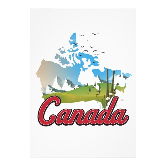 Canada Landschap Kaart Foto Afdruk (Voorkant)