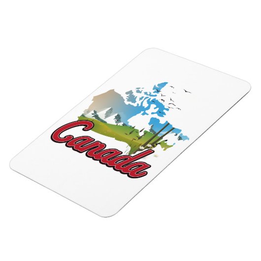 Canada Landschap Kaart Magneet (Linkerzijde)