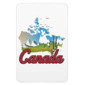 Canada Landschap Kaart Magneet (Verticaal)