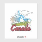 Canada Landschap Kaart Sticker (Vel)