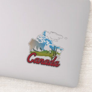 Canada Landschap Kaart Sticker