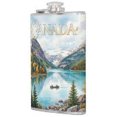 CANADA. Landschap. Vinyl omwikkelde fles Heupfles (Links)